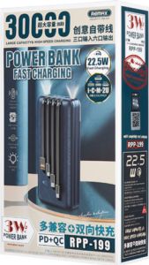 RPP-199 Hunergy Series Power Bank 30000mAh 22.5W με Θύρα USB-A Power Delivery