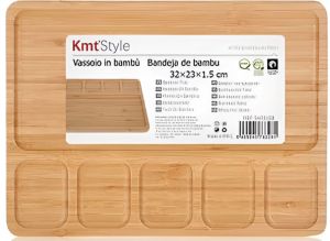 Πιατέλα Μπαμπού με 6 Χωρίσματα 23×32cm