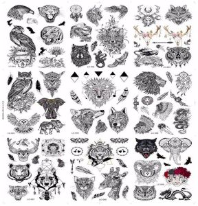 Τατουάζ αδιαβροχα Temporary σε σελιδες σε διαφορα Σχέδια