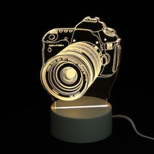 Camera Διακοσμητικό Φωτιστικό 3D Illusion LED σε Λευκό Χρώμα 07205