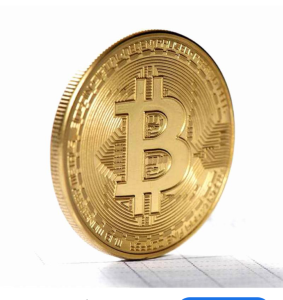 Διακοσμητικό Bitcoin Χρυσό Μεταλλικό Νόμισμα