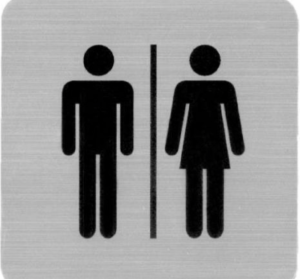 Πινακίδα WC Ανδρών / Γυναικών Αλουμινίου