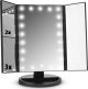 Τριπλός Καθρέφτης Ομορφιάς με Μεγέθυνση και Φωτισμό 22 LED