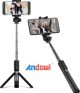 Andowl Q-A60 Selfie Stick Τρίποδο Κινητού με Bluetooth Μαύρο
