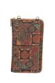 Γυναικείο πορτοφόλι απο φελο με θήκη για κινητό και ρυθμιζόμενο λουράκι για τον ώμο