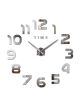 DiY Ρολόι Τοίχου Αυτοκόλλητο Πλαστικό Ασημί 60cm έως 110cm