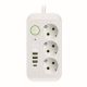 Πολύπριζο Ασφαλείας 3 Θέσεων, USB – Type-C 2m max 2500w