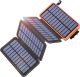 Αδιάβροχη Ηλιακή Μπαταρία Φορτιστής με 4x Ηλιακά Πάνελ Υψηλής Ισχύος 2A & Φωτιστικό / Φακό LED – Foldable Solar PowerBank